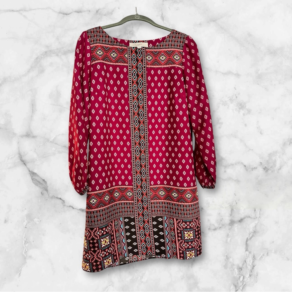 LOFT Boho Silk Dress - Size XS - like NEW!